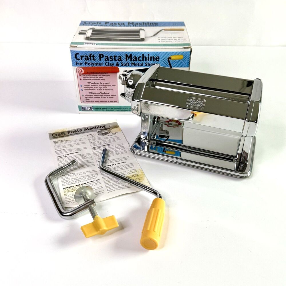 AMACO Craft Pasta Machine for Polymer Clay & Soft Metal Sheets Crafting w/Box